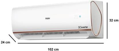 Haier 2024 Model 1.6 Ton 5 Star Split Inverter AC - Pearl White