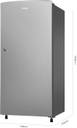 Haier 185 L Direct Cool Single Door 2 Star Refrigerator with DEFT TechnologyLarge Vegetable Box (Moon silver, HED-19TMS-N)