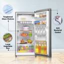 Haier 185 L Direct Cool Single Door 2 Star Refrigerator with DEFT TechnologyLarge Vegetable Box (Moon silver, HED-19TMS-N)