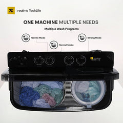 Realme TechLife 11 kg with Hard Water Wash Protection and Swift Jet Dry Semi Automatic Top Load Washing Machine Grey (RMSA1105NNNDGR)-3