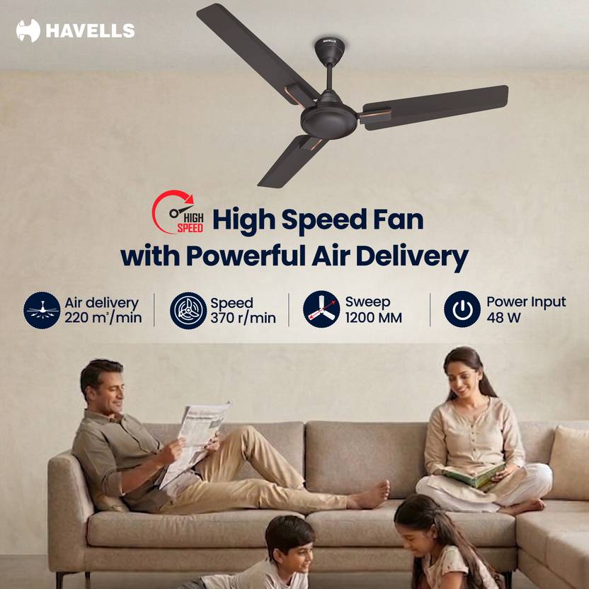 Havells 1200mm Ambrose Energy Saving High Speed Ceiling Fan-3