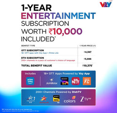 VZY by DishTV with DTH & OTT Subscription 109 cm (43 inch) QLED Ultra HD (4K) Smart Google TV 2026 Edition with 1-Year Premium Bundled Content (A43UHQG5X)-2