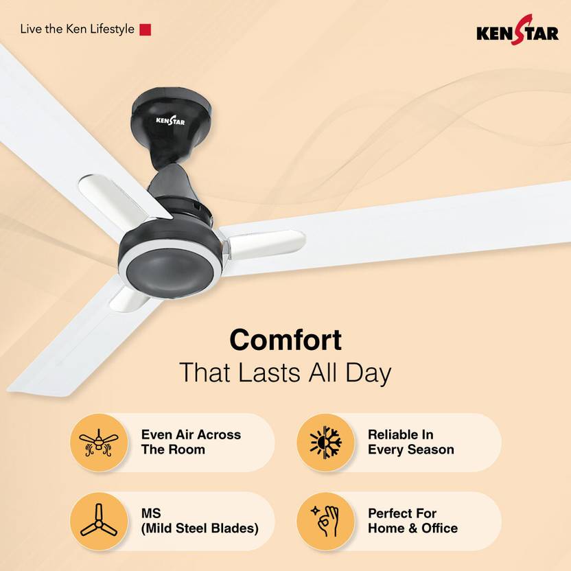 Kenstar Snow breeze Underlight 1200 mm Ceiling Fan-5
