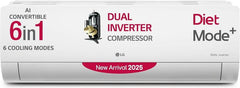 LG 2025 Model 1.5 Tons 3 Star Split Dual Inverter AC (US-Q19HNXE, White)-1