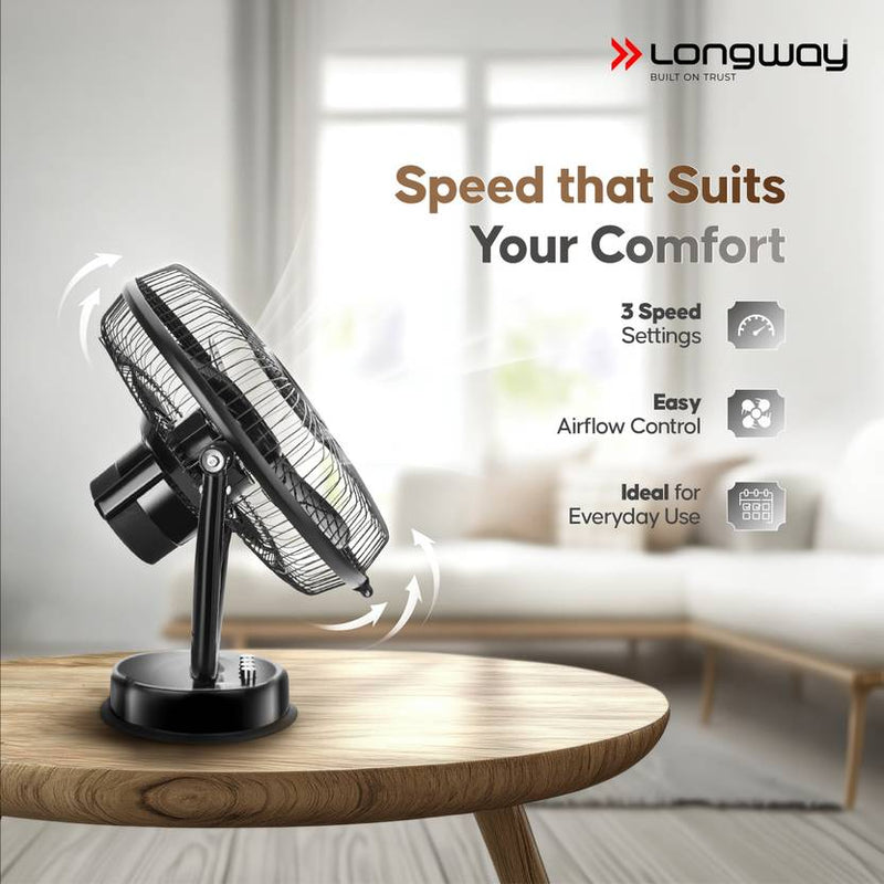 Longway Speedy Ultra High Speed 300 mm Table Fan-5