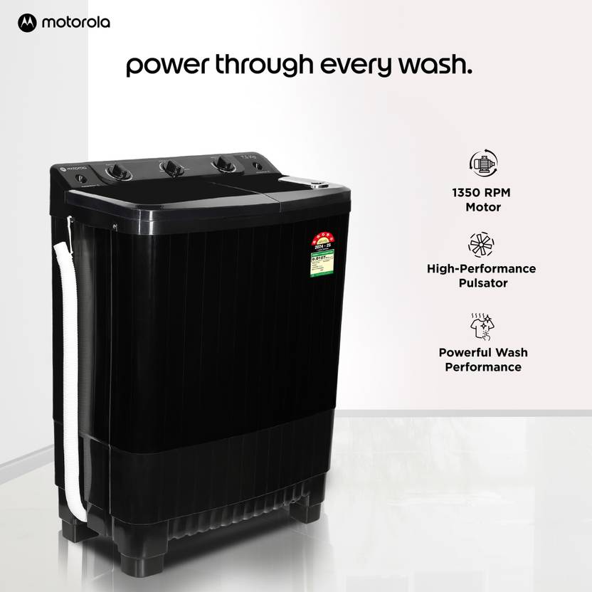 Motorola 7.5 kg with Turbo Air Dry and Magic Filter Semi Automatic Top Load Washing Machine Black (MTSA755NNNDG)-3