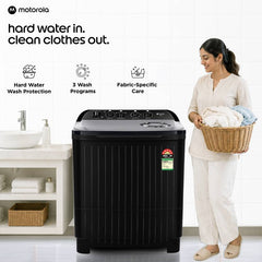 Motorola 8.5 kg with Turbo Air Dry and Hard Water Wash Semi Automatic Top Load Washing Machine Black (MTSA855NNNHBL)-2