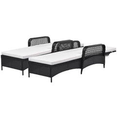 Amaze Outdoor Swimming Poolside Lounger Set of 2 (Black)