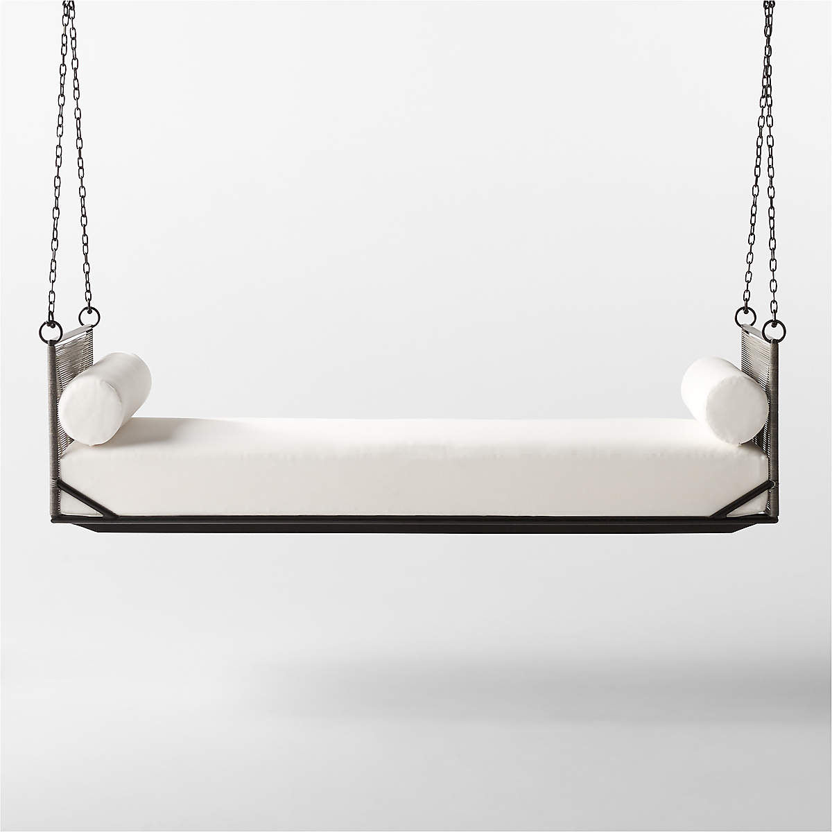 Vecoli Double Seater Hanging Swing Without Stand For Balcony , Garden Swing (Grey) Braided & Rope