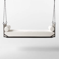 Michel Three Seater Hanging Swing Without Stand For Balcony , Garden Swing (Grey)