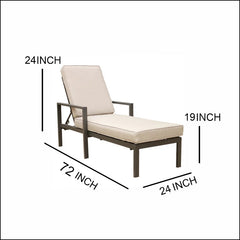Aura Outdoor Swimming Poolside Lounger Set of 2 (Brown)