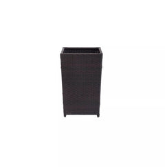 Nadi Outdoor Wicker Planters For Garden , Balcony (Dark Brown)