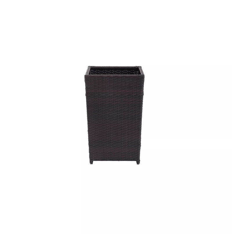 Nadi Outdoor Wicker Planters For Garden , Balcony (Dark Brown)