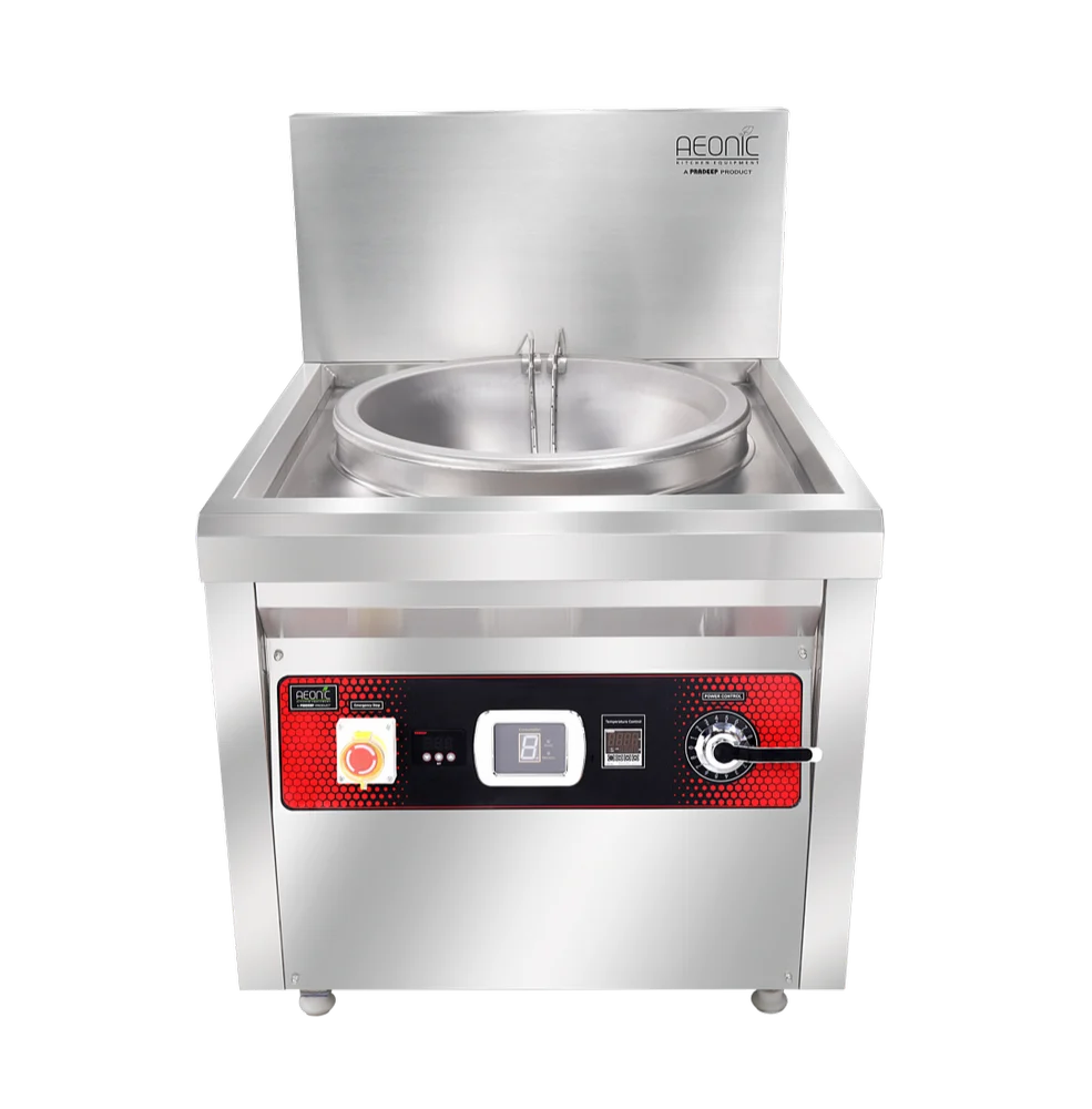 Aeonic Commercial Induction Kadai / Fryer / Wok – 18 L to 110 L