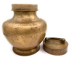 Bhunes Brass Antique Kamandal | Brass Stoup | Gangajali With 2 Litre Capacity,Gold, 10.5 Inch, 1 Piece