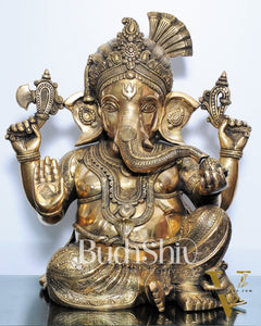 Pagadi Ganesha Brass idol 21 inches