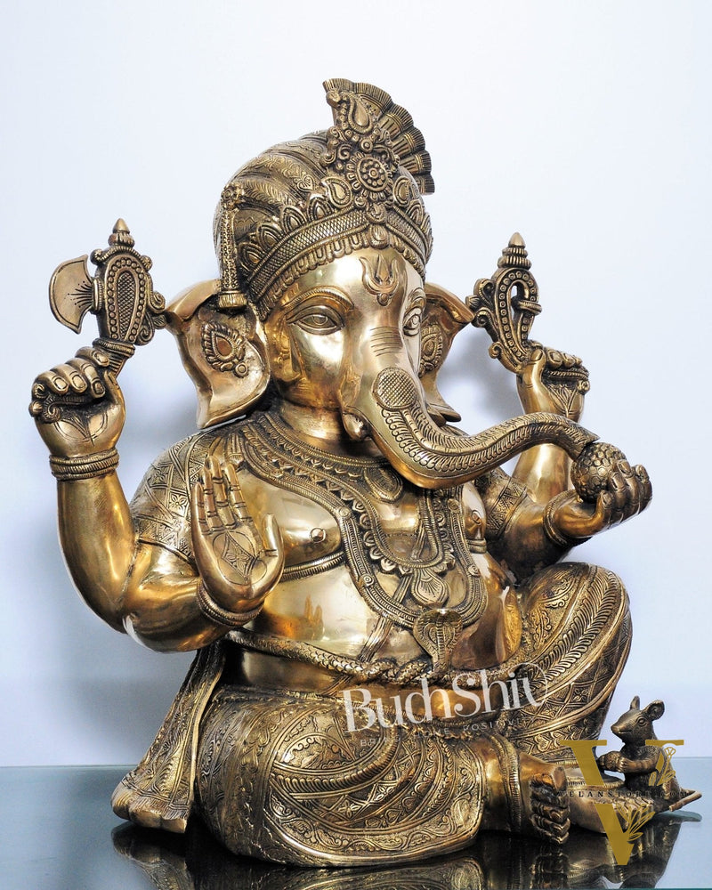 Pagadi Ganesha Brass idol 21 inches