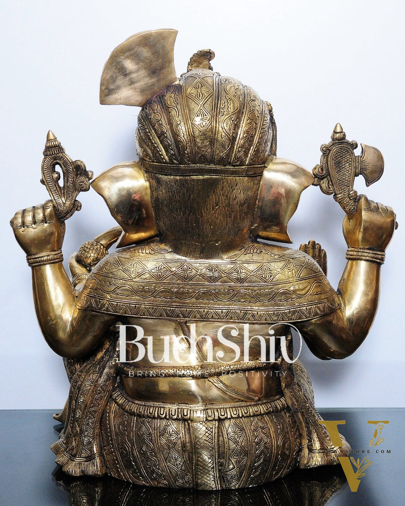 Pagadi Ganesha Brass idol 21 inches