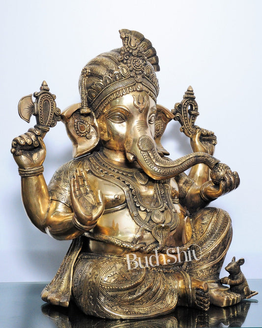 Pagadi Ganesha Brass idol 21 inches