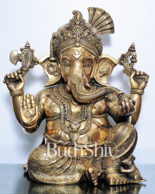 Pagadi Ganesha Brass idol 21 inches