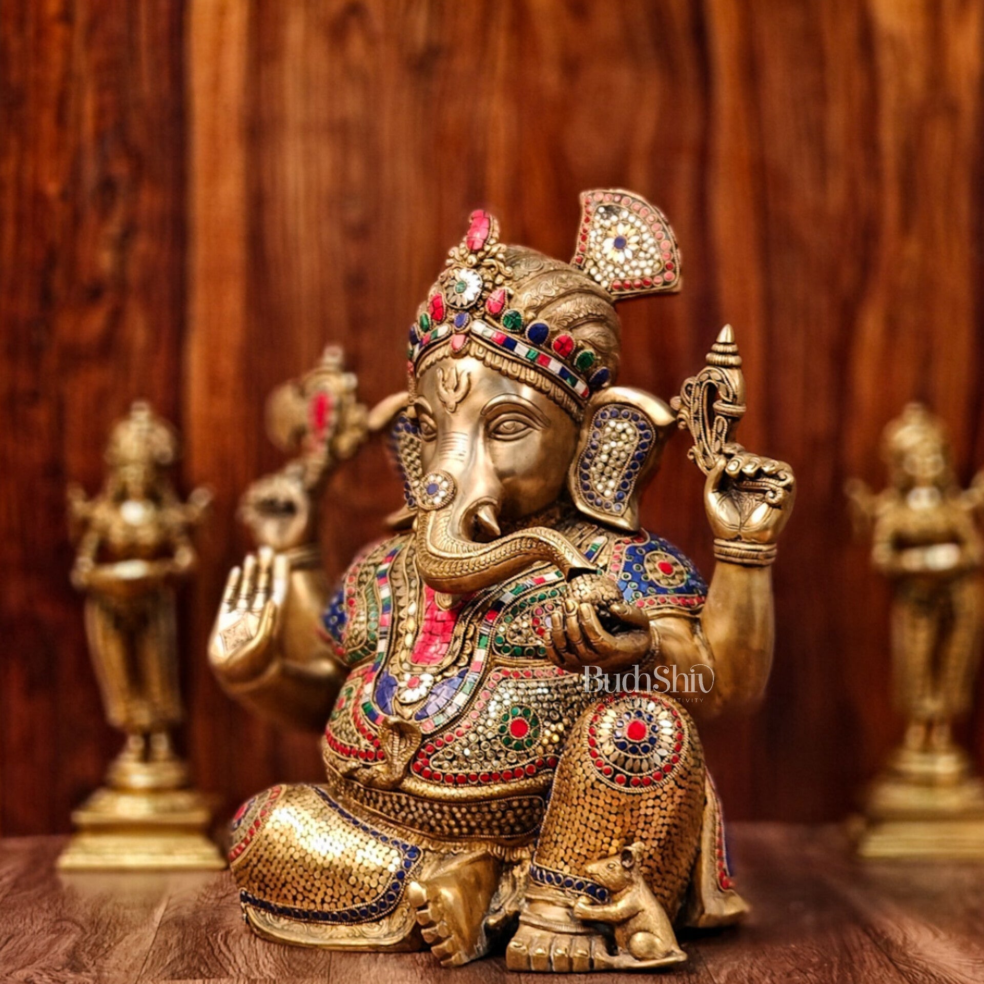 Pagadi Ganesha wearing a turban Brass idol 21 inch