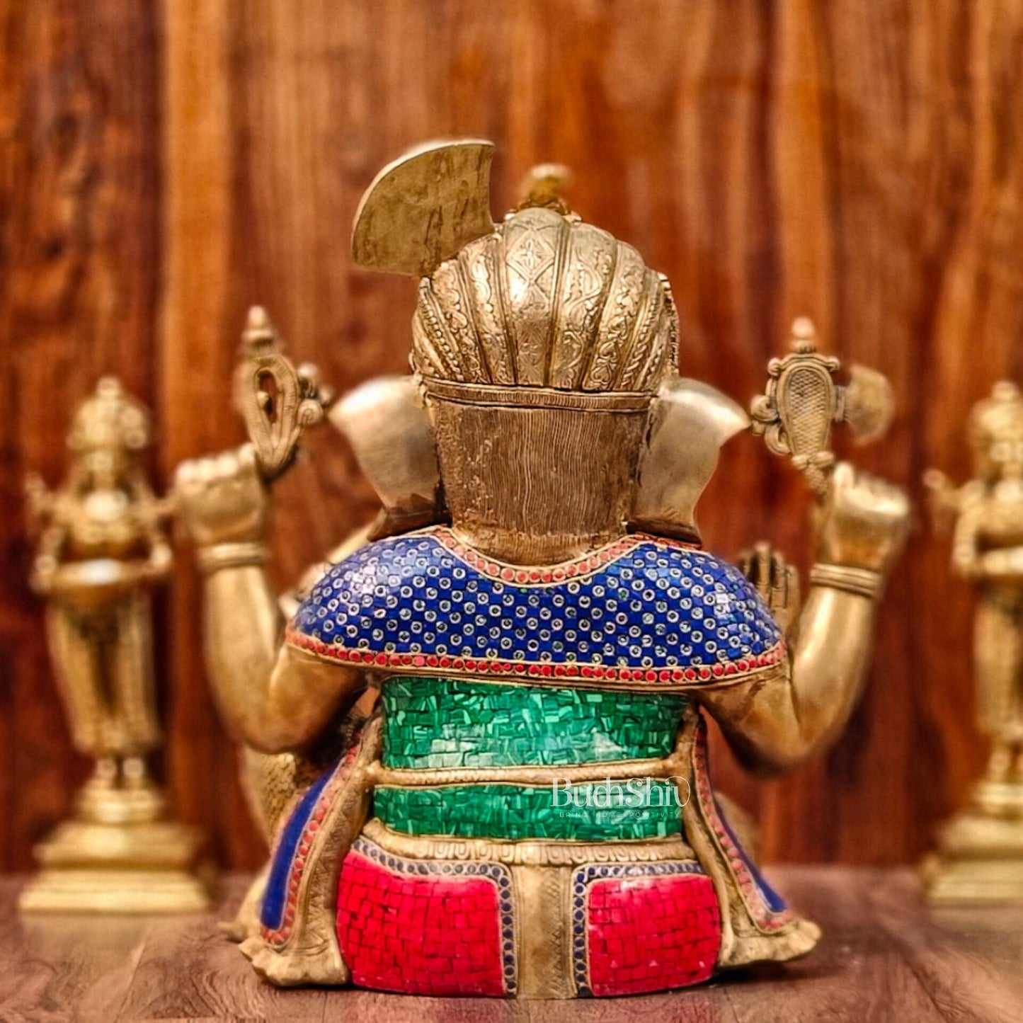 Pagadi Ganesha wearing a turban Brass idol 21 inch