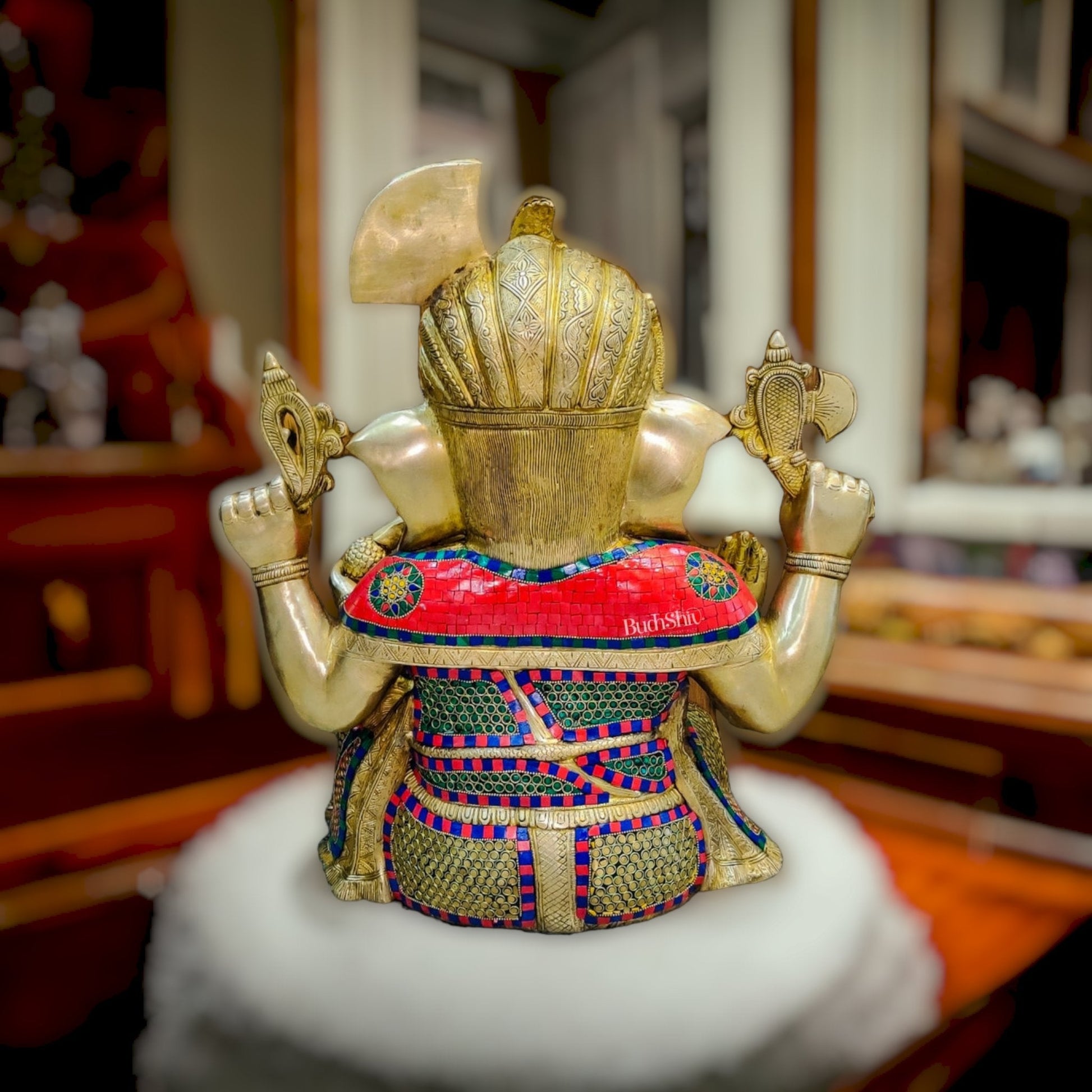 Pagadi Ganesha wearing a turban Brass idol 21 inches