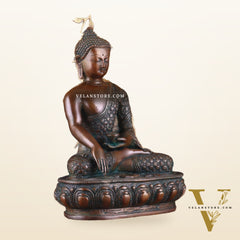 Pair of Brass Buddha Blessing Statues & Superfine Kalpavriksha Tree
