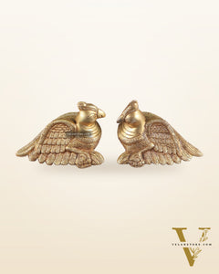 Pair of Brass Parrots wall hanging