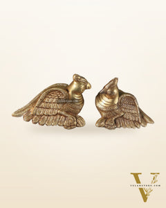 Pair of Brass Parrots wall hanging