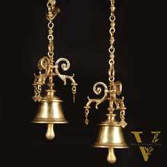 Pair of Brass Unique Hanging Temple Bells