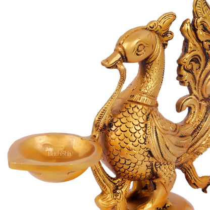 Pair of Handcrafted Brass Annam Diyas | Height 7.5 inches