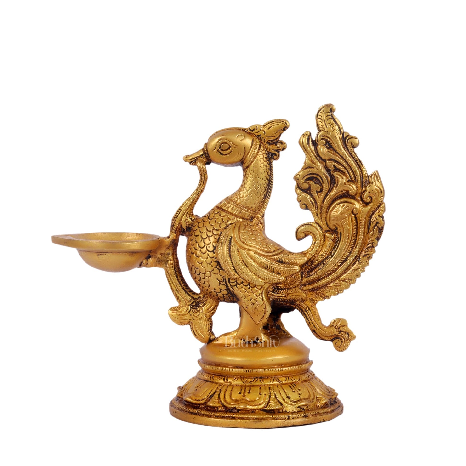 Pair of Handcrafted Brass Annam Diyas | Height 7.5 inches