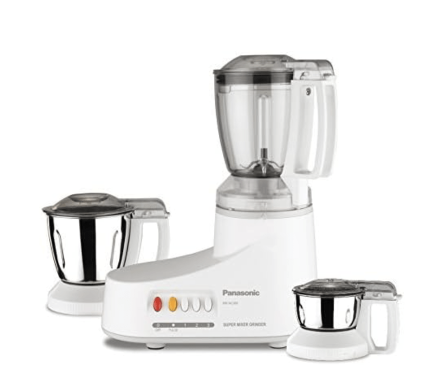 Panasonic MX-AC3O0-H 550-Watt Mixer Grinder with 3 Jars (Grey)