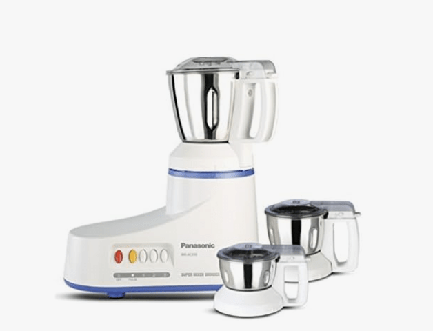 Panasonic MX-AC310-H 550-Watt 3-Jar Super Mixer Grinder (White)