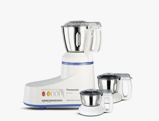 Panasonic MX-AC310-H 550-Watt 3-Jar Super Mixer Grinder (White)