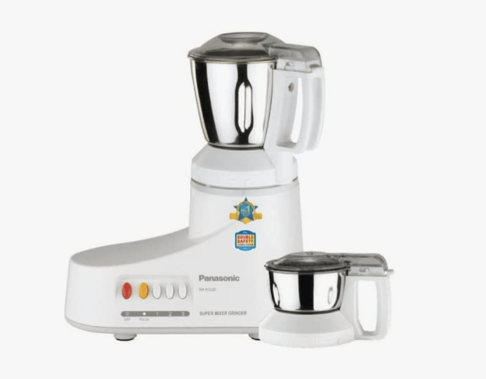 Panasonic MX-AC220-H 550-Watt 2-Jar Super Mixer Grinder (Grey)