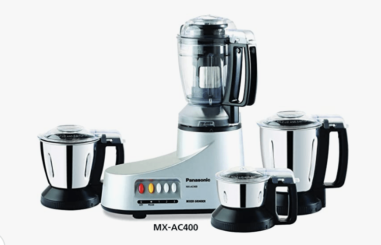 Panasonic MX-AC400 Silver -4-Jar Super Mixer Grinder 550W