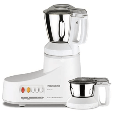 Panasonic AC MX-AC220-H 550-Watt Super Mixer Grinder with 2 Jars (Grey)