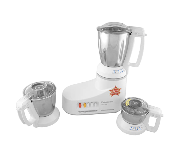 Panasonic MX-AC300S-H 550-Watt 3-Jar Super Mixer Grinder (Grey)