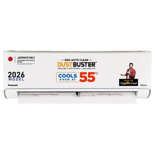 Panasonic 1 Ton 3 Star Inverter Split AC | Copper Condenser | 8-in-1 Convertible | PM 0.1 Filter | DustBuster Technology | High Ambient Cooling (CSEU12CKY3F, 2026 Model)