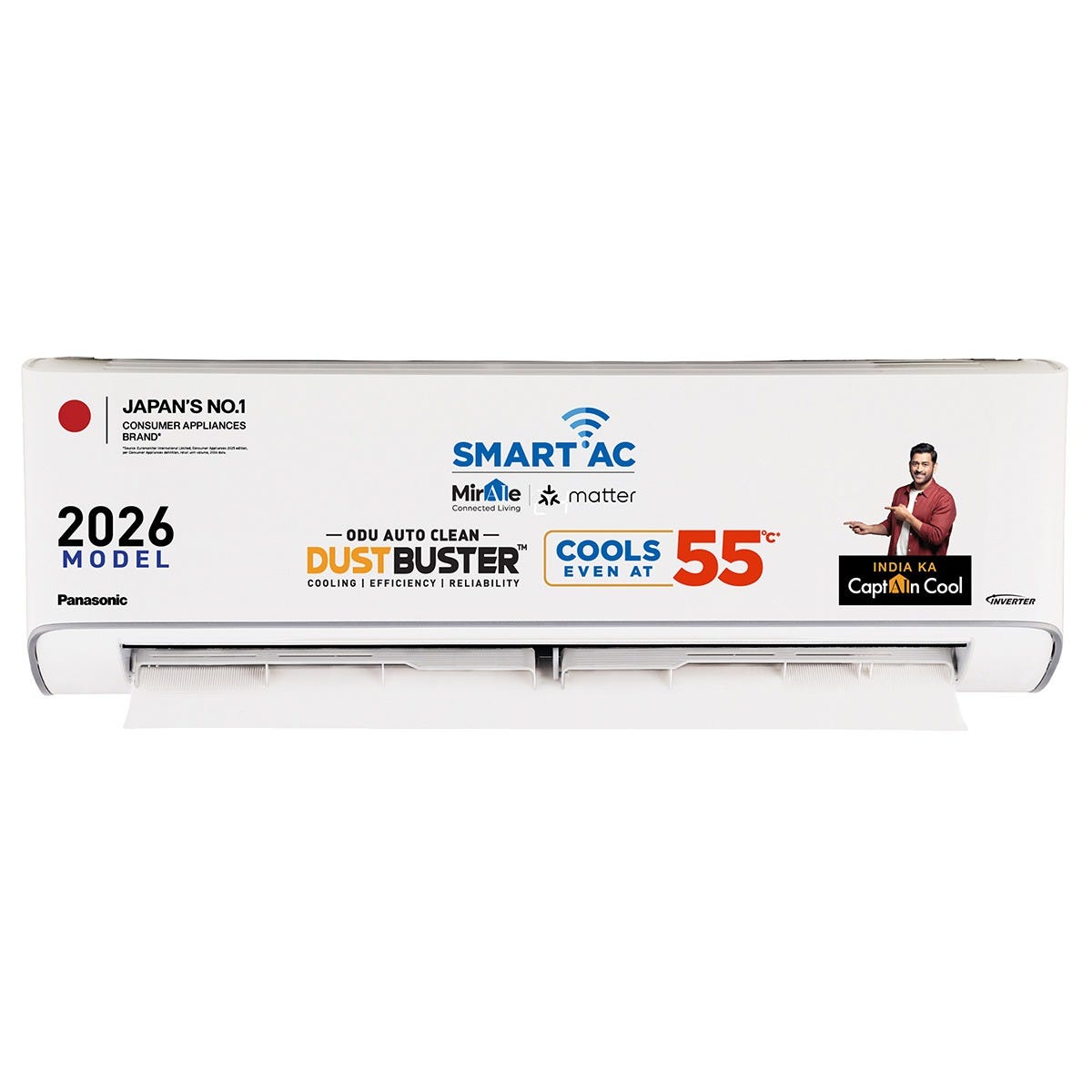 Panasonic 1 Ton 5 Star Inverter Split AC | Copper Condenser | 8-in-1 Convertible | PM 0.1 Filter | 4-Way Swing | Wi-Fi & Voice Control (CSEU12CKY5FM, 2026 Model)