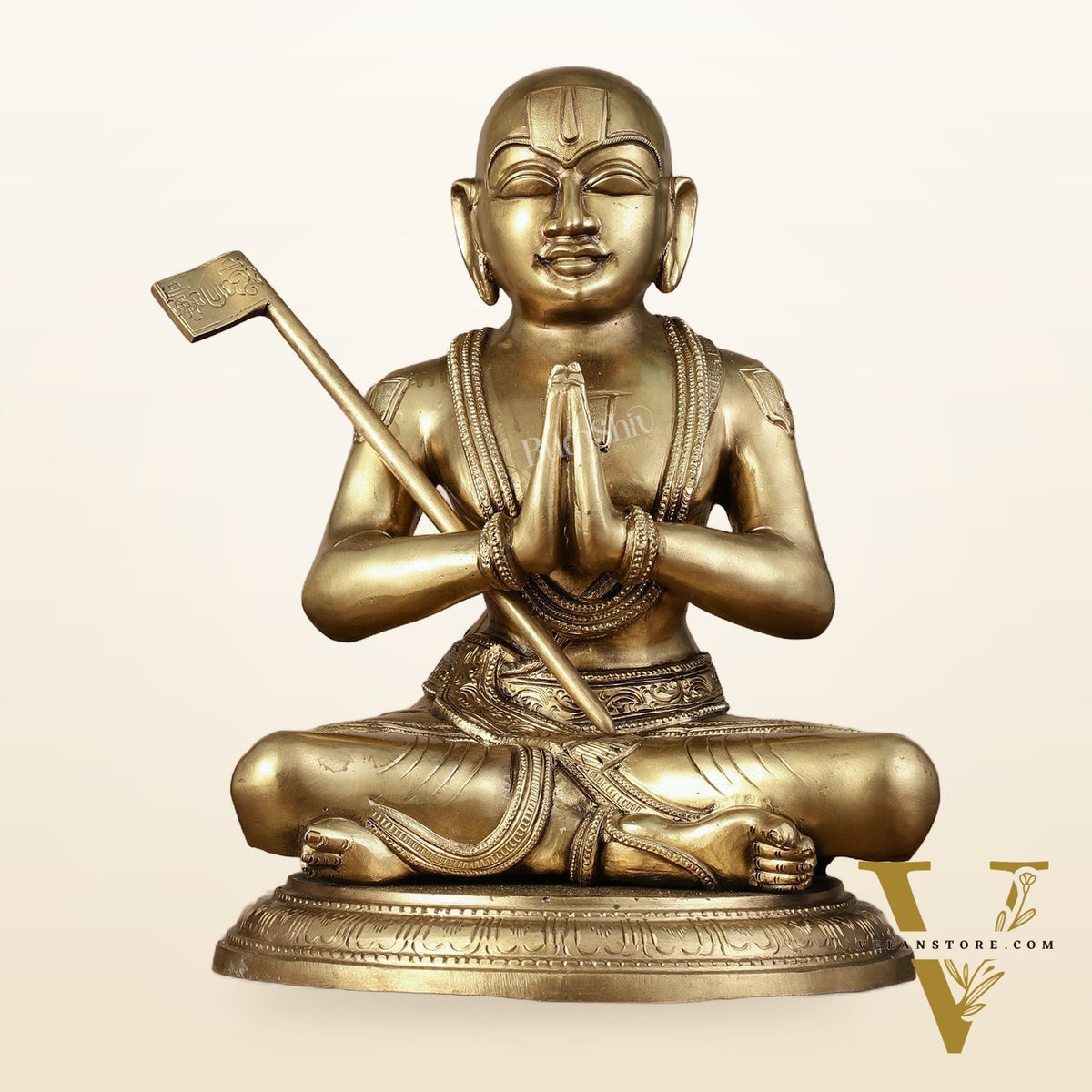 Panchaloha Ramanujan Guru Statue - 12.5"