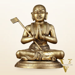 Panchaloha Ramanujan Guru Statue - 12.5"