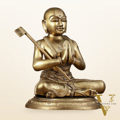 Panchaloha Ramanujan Guru Statue - 12.5"