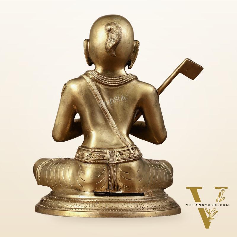Panchaloha Ramanujan Guru Statue - 12.5"