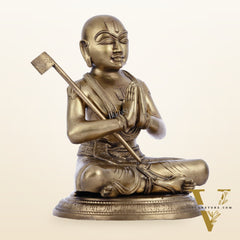 Panchaloha Ramanujan Guru Statue - 12.5"
