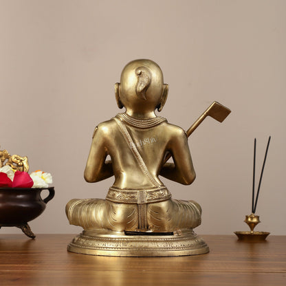 Panchaloha Ramanujan Guru Statue - 12.5"