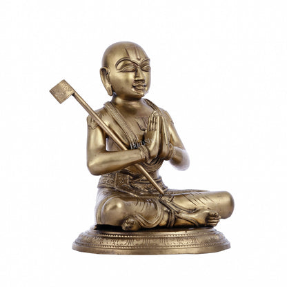 Panchaloha Ramanujan Guru Statue - 12.5"