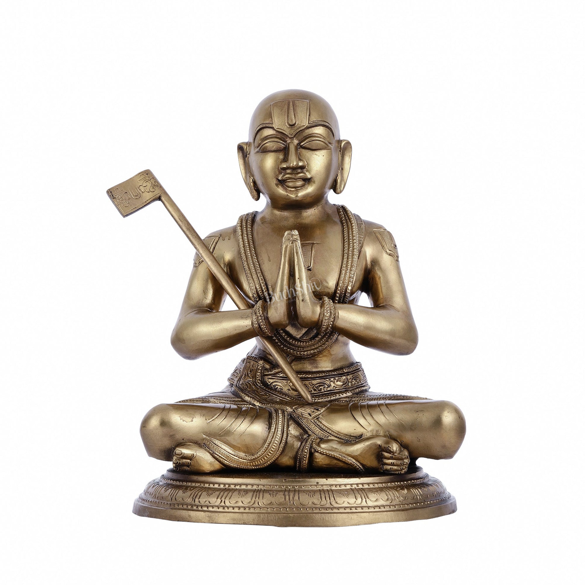 Panchaloha Ramanujan Guru Statue - 12.5"